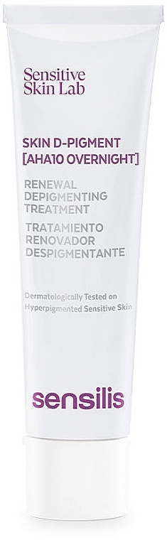 Gesichtscreme gegen Pigmentierungen - Sensilis Skin D-Pigment AHA 10 Overnight — Bild N1