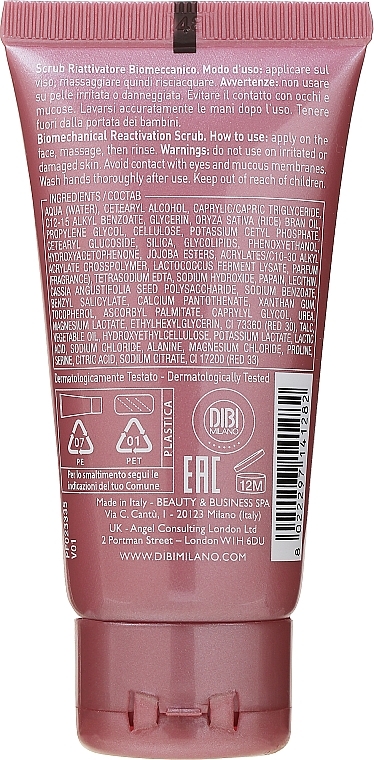 GESCHENK! Biomechanisches revitalisierendes Peeling - DIBI Milano Face Perfection Biomechanical Reactivation Scrub  — Bild N1