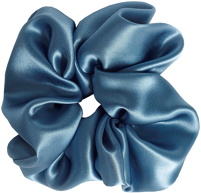 Haargummi aus natürlicher Seide hellblau - de Lure Scrunchie — Bild N1