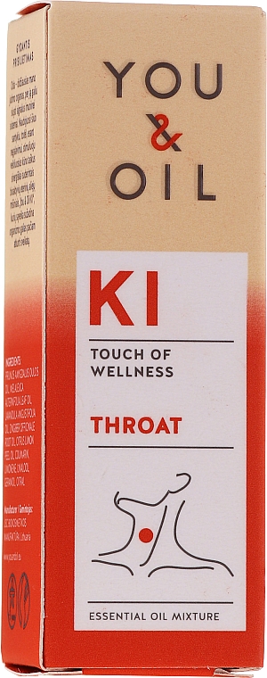 Bioaktive ätherische Ölmischung gegen Halsschmerzen - You & Oil KI-Throat Touch Of Welness Essential Oil — Bild N1