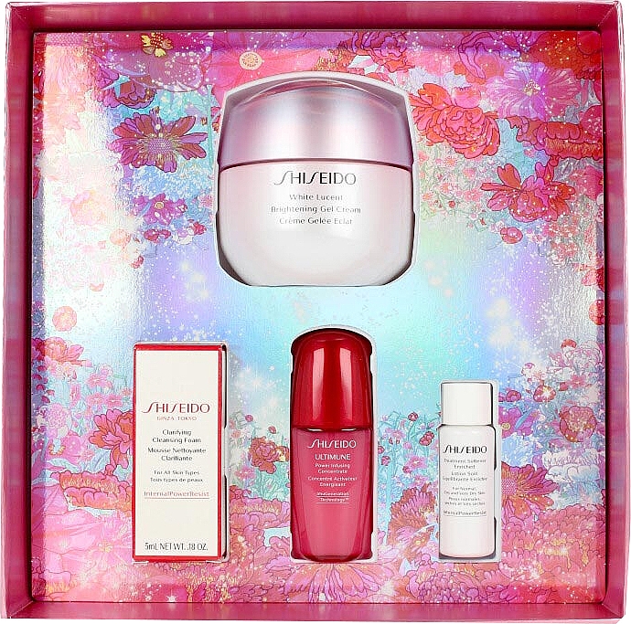 Gesichtspflegeset - Shiseido White Lucent Beauty Blossoms Holiday Kit (Gesichtscreme 50ml + Gesichtsschaum 5ml + Weichmacher 7ml + Konzentrat 10ml) — Bild N3