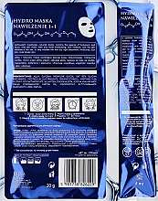 Feuchtigkeitsspendende Tuchmaske mit Hyaluronsäure + Serum - Czyste Piekno Hydro Mask Cloth Face Intensive Hydrating + Serum — Bild N2