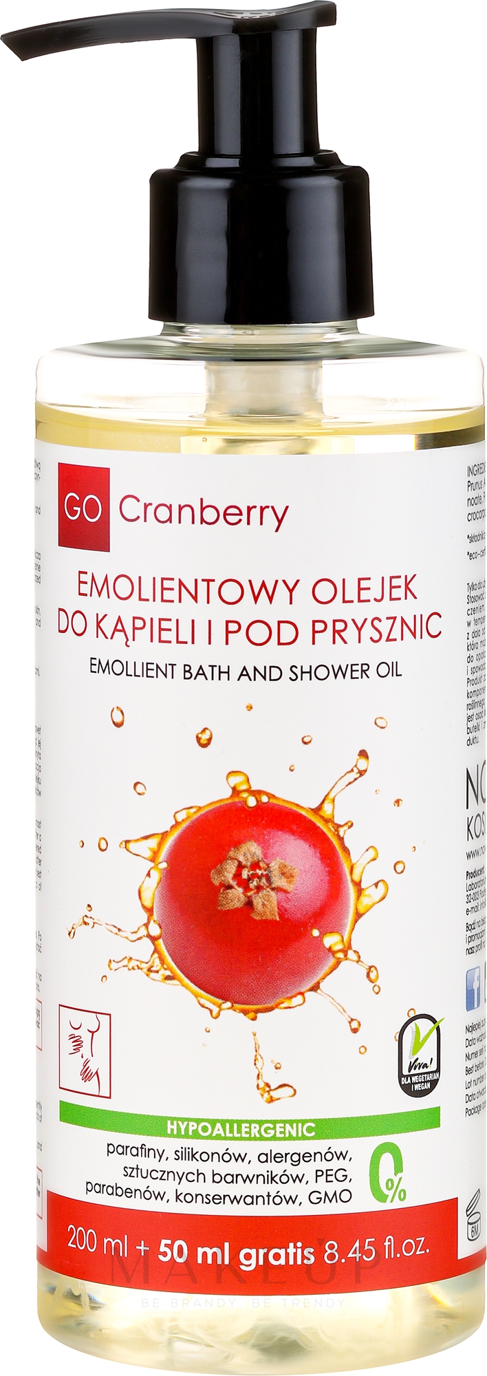 Erweichendes Bade- und Duschöl - GoCranberry — Bild 250 ml