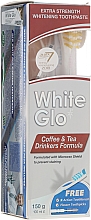 Mundpflegeset - White Glo Coffee & Tea Drinkers Formula Whitening Toothpaste (Zahnpasta 100ml + Zahnbürste) — Bild N1