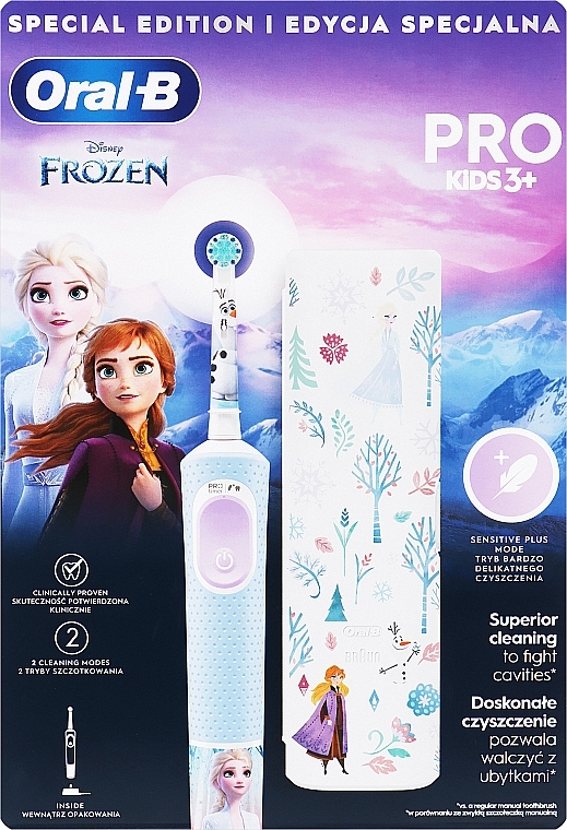 Zahnbürsten-Set - Oral-B Pro Kids Frozen Special Edition (Elektrische Zahnbürste 1 St. + Case)  — Bild N1