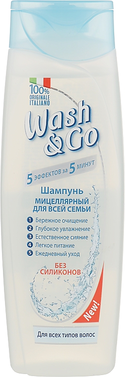 Mizellenshampoo - Wash&Go Shampoo — Bild N1