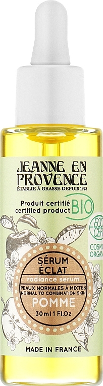 Gesichtsserum mit Apfelextrakt - Jeanne en Provence BIO Apple Radiance Serum — Bild N1