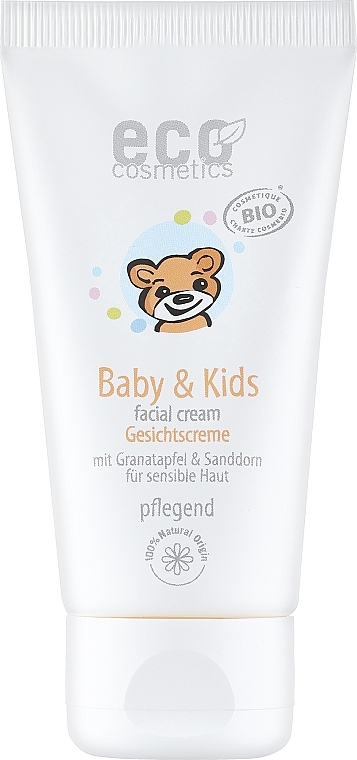 Kindergesichtscreme für sensible Haut mit Granatapfel und Sanddorn - Eco Cosmetics Baby&Kids Face Cream — Bild N1