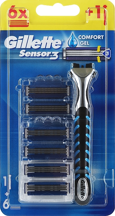 Rasierer mit 6 Ersatzklingen - Gillette Sensor 3 — Bild N1