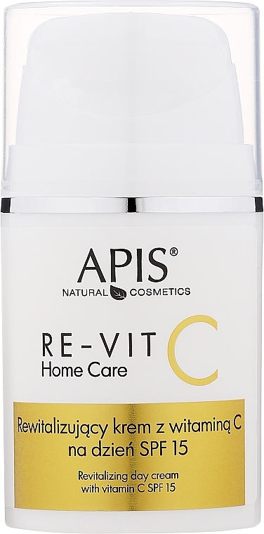 Revitalisierende Tagescreme für das Gesicht mit Vitamin C SPF 15 - Apis Professional Re-Vit C Home Care Revitalizing Day Cream With Vitamin C SPF 15 — Bild N1