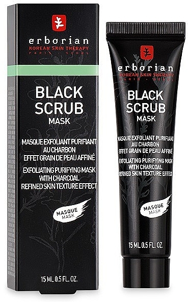 Peelingmaske für Gesicht mit Aktivkohle - Erborian Black Scrub Mask