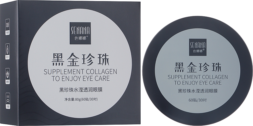 Hydrogel-Augenpatches mit schwarzen Perlen - Senana Gentle Care Of The Eye Area — Bild N2