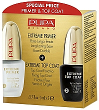 Düfte, Parfümerie und Kosmetik Set - Pupa Extreme Kit (primer/5ml + top/coat/5ml)
