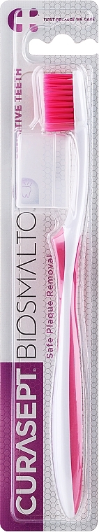 Zahnbürste rosa - Curasept Biosmalto Sensitive  — Bild N1