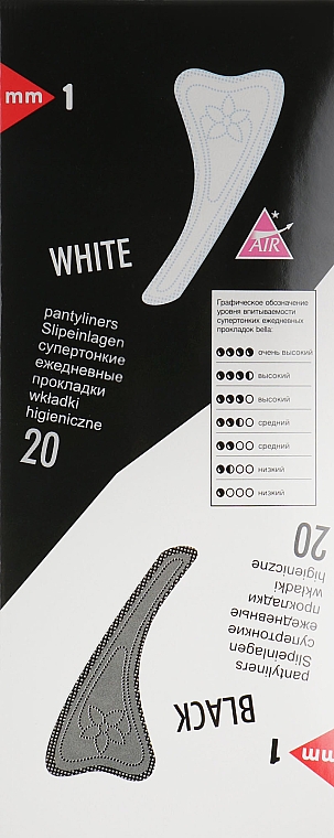 Slipeinlagen Panty Black & White 40 St. - Bella — Bild N2