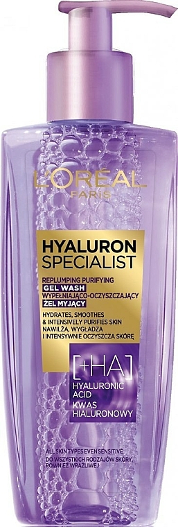 Aufpolsterndes Anti-Aging Waschgel für das Gesicht mit Hyaluronsäure - L'Oreal Paris Hyaluron Expert