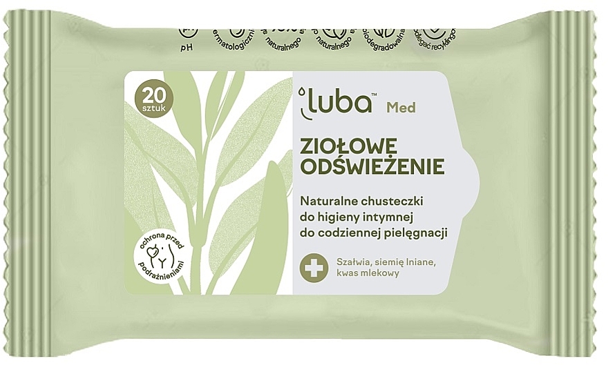 Intimtücher für die tägliche Pflege - Luba Wipes Refreshing Natural Wipes — Bild N1