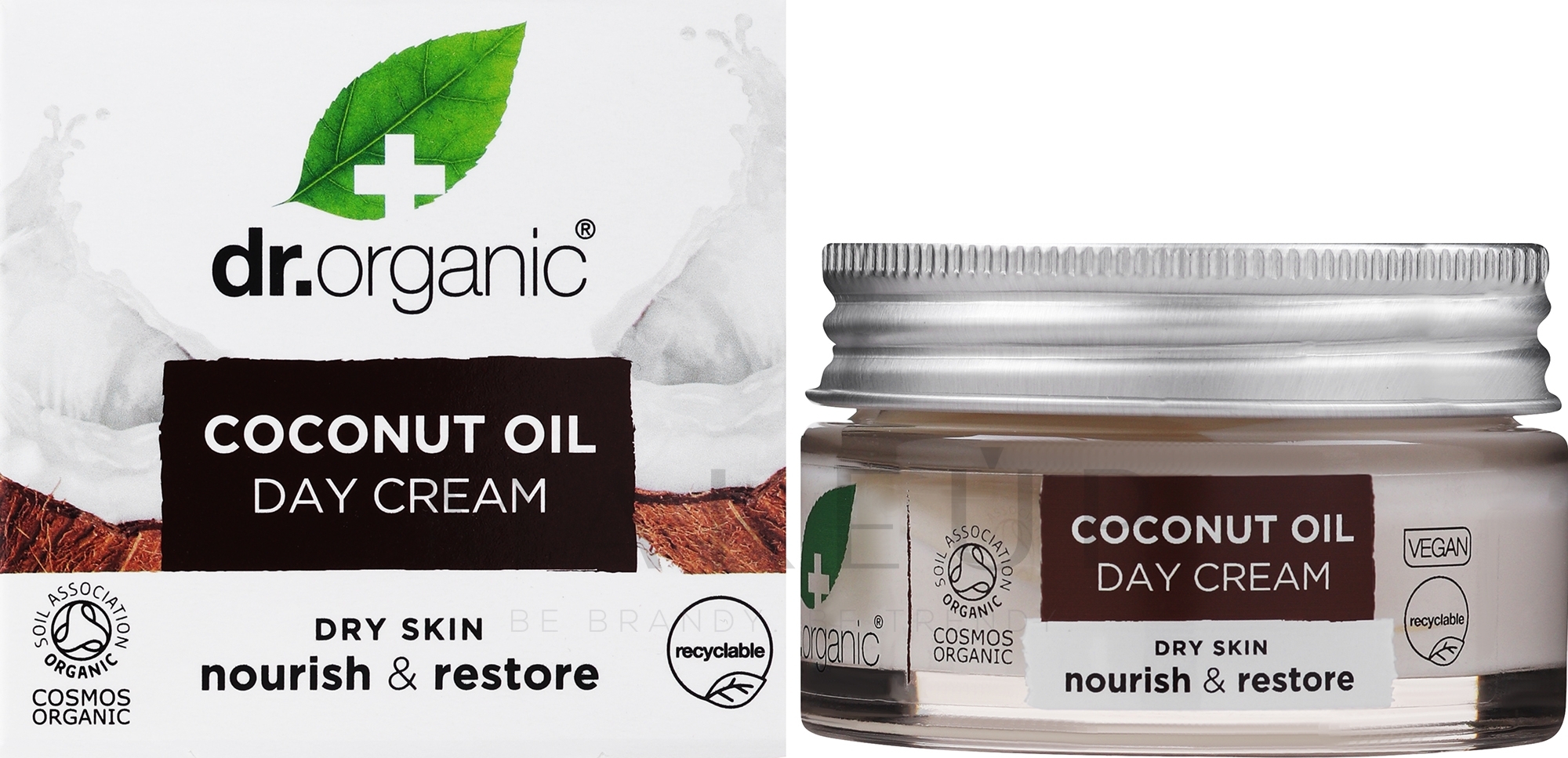 Pflegende Tagescreme mit Kokosöl - Dr. Organic Bioactive Skincare Virgin Coconut Oil Day Cream — Bild 50 ml