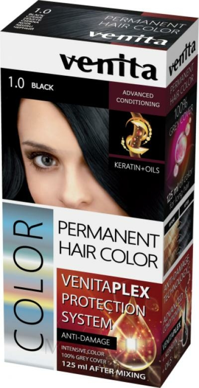 Haarfarbe - Venita Plex Protection System Permanent Hair Color — Bild 1.0 - Black