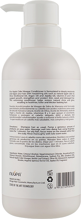Conditioner mit Apfelwein - Clever Hair Cosmetics Nuspa Apple Cider Vinegar Conditioner — Bild N2