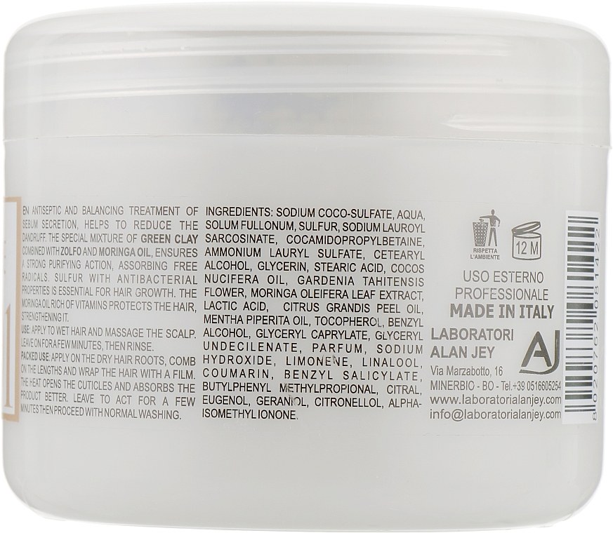 Cremeshampoo mit Grüner Tonerde, Bio-Schwefel und Moringaöl - Alan Jey Green Natural Cream-Shampoo — Bild N3