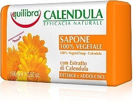 Körperpflegeset - Equilibra Calendula (Beruhigende Creme mit Ringelblumenextrakt 100ml + Seife für Gesicht, Hände und Körper mit Ringelblumenextrakt 100g + Badeschwamm) — Bild N4