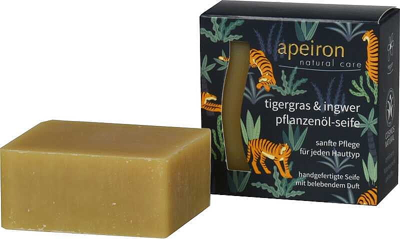 Seife mit Pflanzenöl Tigergras und Ingwer - Apeiron Plant Oil Soap Tiger Grass & Ginger — Bild N2