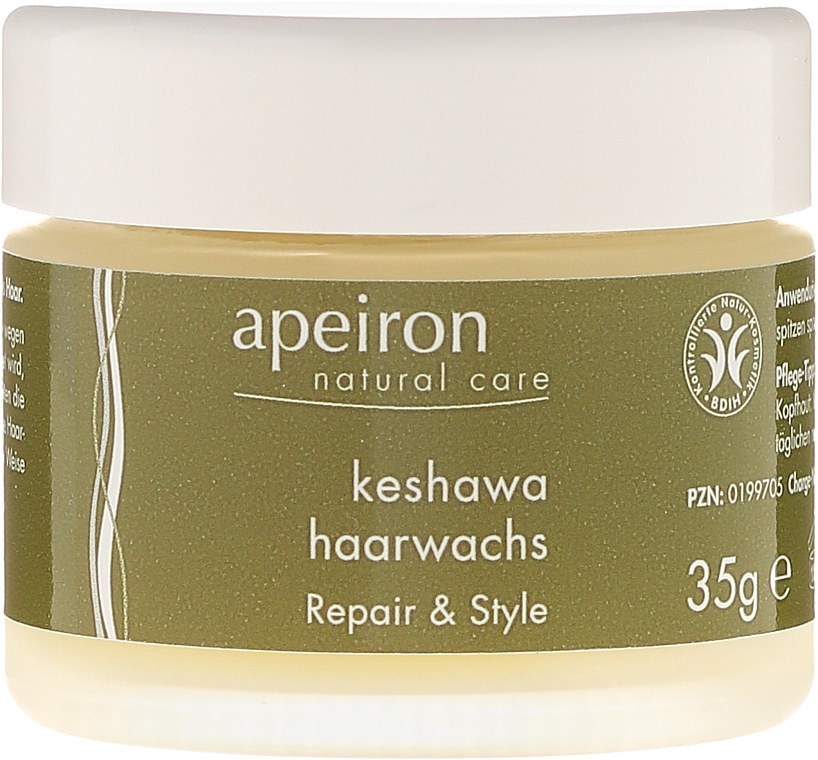 Haarwachs zum Styling für trockenes und strapaziertes Haar - Apeiron Keshawa Hair Wax — Bild N4