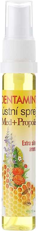 Erfrishendes Mundspray mit Honig und Propolis - Bione Cosmetics Dentamint Mouth Spray Honey + Propolis — Bild N1