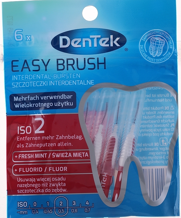 GESCHENK! Interdentalbürsten 0,5 mm 6 St.  - DenTek Easy Brush  — Bild N1