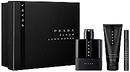 Düfte, Parfümerie und Kosmetik Prada Luna Rossa Black - Duftset (Eau de Parfum 100ml + Eau de Parfum Mini 10ml + Duschgel 100ml) 