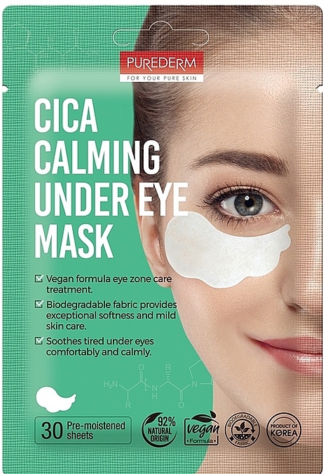 Augenpatches mit Probiotika - Purederm Cica Calming Under Eye Mask	 — Bild N1