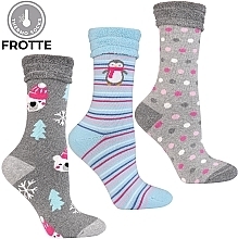 Wintersocken aus Frottee für Damen CSL450-038 blau - Moraj Frotte — Bild N3