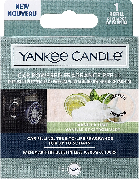 Auto-Lufterfrischer Vanille und Limette - Yankee Candle Car Powered Fragrance Refill Vanilla Lime (Refill) — Bild N1