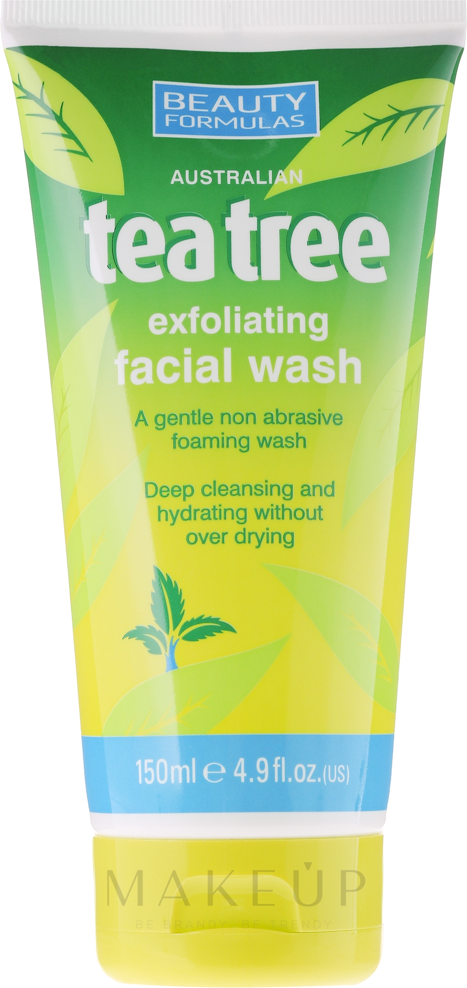 Gesichtspeeling für alle Hauttypen mit Teebaum-Extrakt - Beauty Formulas Tea Tree Exfoliating Facial Wash — Bild 150 ml