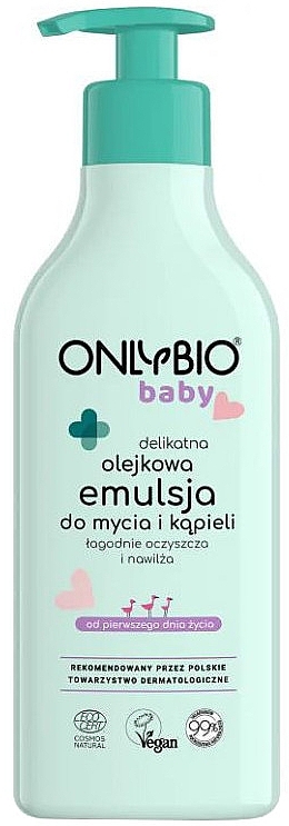 Sanfte Baby-Öl-Emulsion zum Waschen und Baden - OnlyBio Baby  — Bild N1