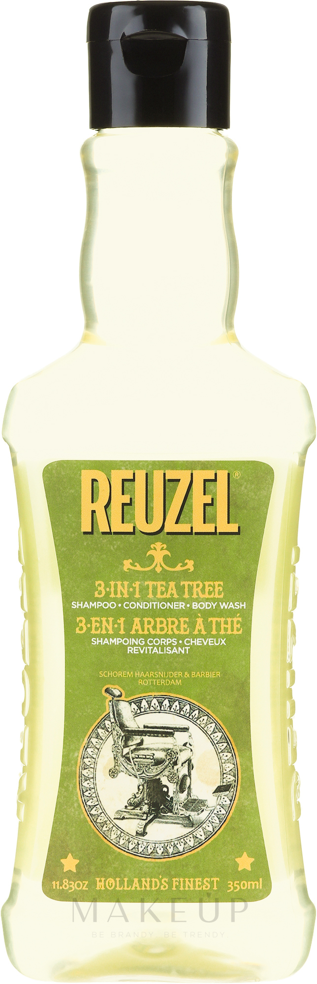 3in1 Shampoo, Haarspülung & Duschgel mit Teebaumöl - Reuzel Tea Tree Shampoo Conditioner And Body Wash — Bild 350 ml
