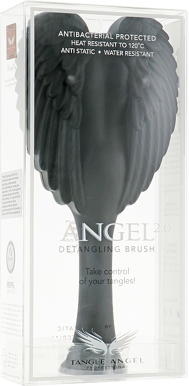 Entwirrbürste schwarz 18,7 cm - Tangle Angel 2.0 Detangling Brush Black — Foto N4