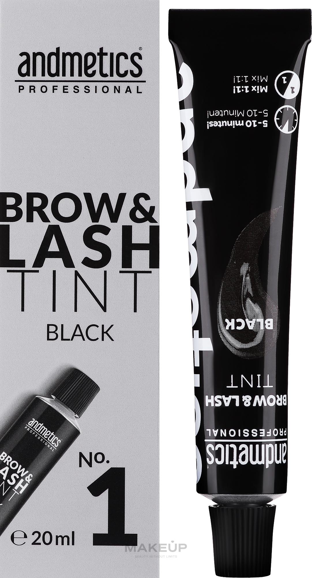 Augenbrauen- und Wimpernfärben - Andmetics Brow & Lash Tint — Bild Black
