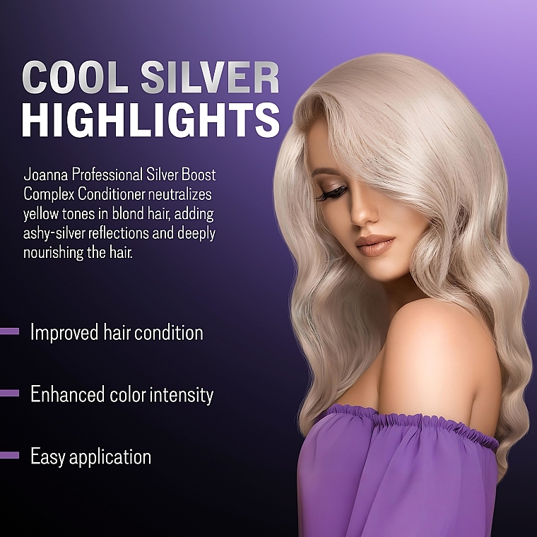 Conditioner für blondes Haar - Joanna Professional Silver Boost Complex Hair Conditioner — Bild N3