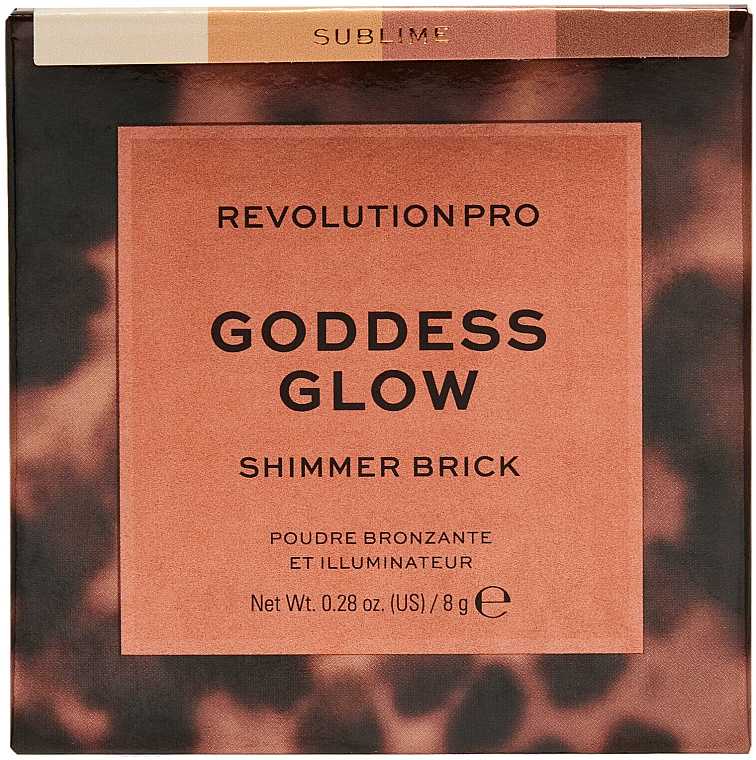 Highlighter-Puder mit Bronzer - Revolution Pro Goddess Glow Shimmer Brick Bronzer — Bild N2