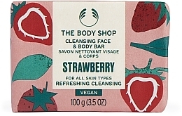 Seife Erdbeere - The Body Shop Face And Body Strawberry Soap — Bild N1