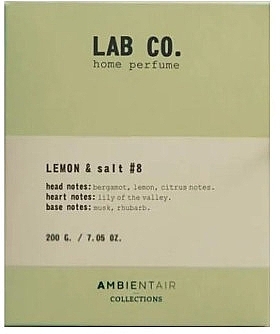 Duftkerze - Ambientair Lab Co. Lemon & Salt #8 — Bild N2