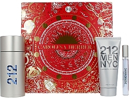 Düfte, Parfümerie und Kosmetik Carolina Herrera 212 Men NYC Christmas 2023 Set - Duftset (Eau de Toilette 100 ml + Duschgel 100 ml + Eau de Toilette Mini 10 ml) 