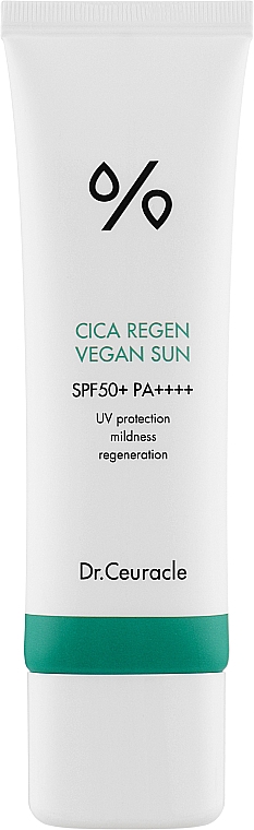 Vegane Sonnenschutz-Gesichtscreme mit Centella - Dr.Ceuracle Cica Regen Vegan Sun Gel SPF 50+ PA++++ — Bild N1