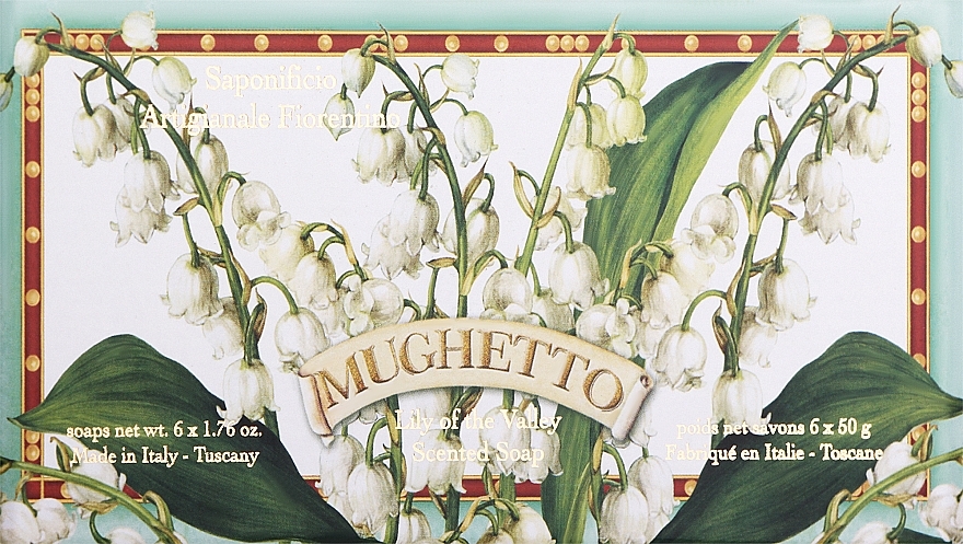 Naturseifen-Geschenkset - Saponificio Artigianale Fiorentino Lily Of The Valley (6x50g) — Bild N1