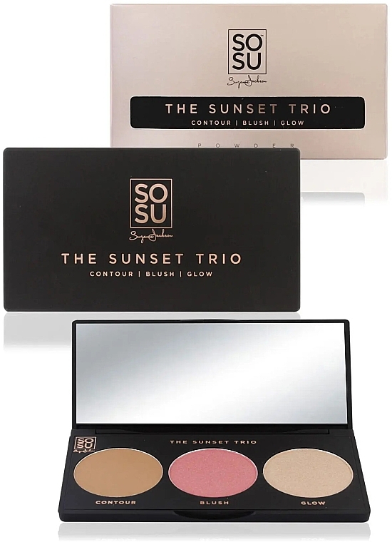 Make-up-Palette - Sosu by SJ The Sunset Trio Palette Contour Blush Glow — Bild N4