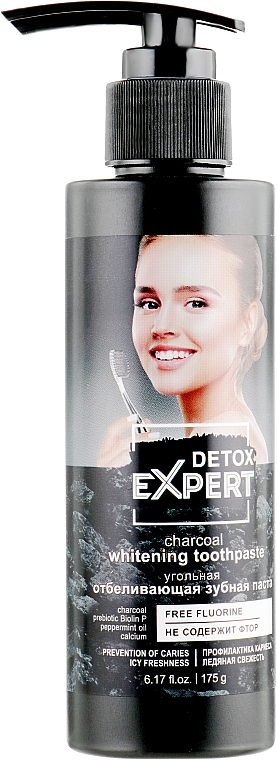 Aufhellende Zahnpasta mit Aktivkohle - Detox Expert Charcoal Whitening Toothpaste