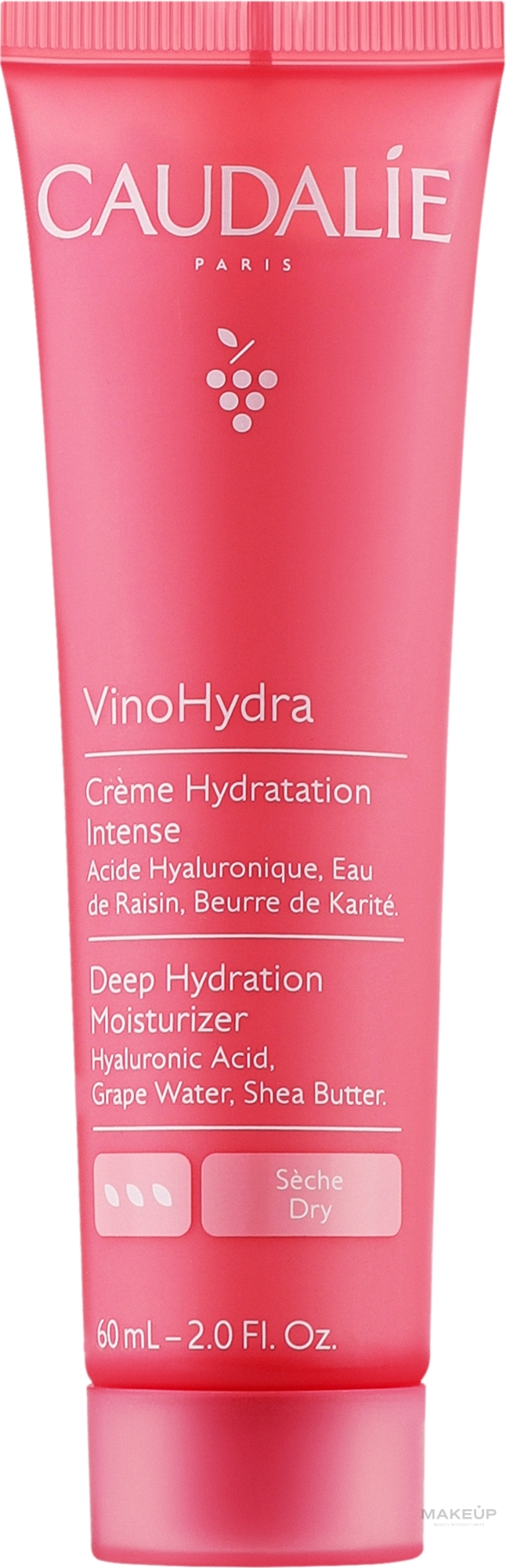 Intensiv feuchtigkeitsspendende Gesichtscreme - Caudalie VinoHydra Deep Hydration Intense Moisturizer — Bild 60 ml