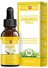 Düfte, Parfümerie und Kosmetik Körperöl - Formula Swiss Cannabidiol Drops 5% CBD Vanilla Oil 500mg <0,2% THC